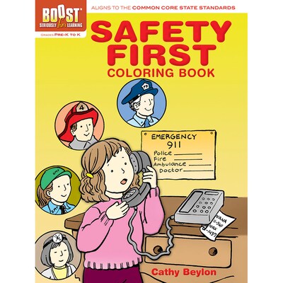 Dover® Boost™ Safety First Coloring Book