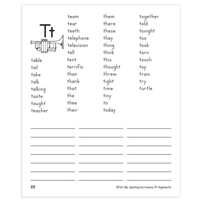 Edupress My Own Books™ My Spelling Dictionary, 10 Books/Bundle (EP-111)