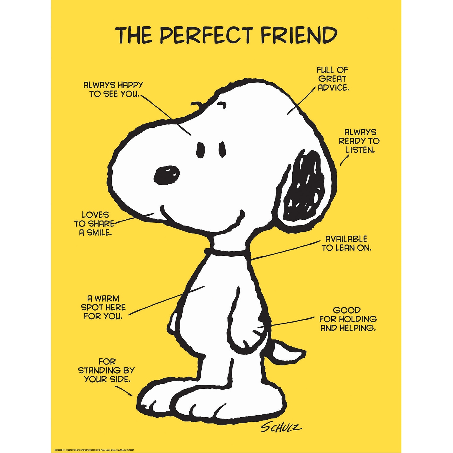 Eureka® Peanuts® The Perfect Friend Poster, 17 x 22 (EU-837039)