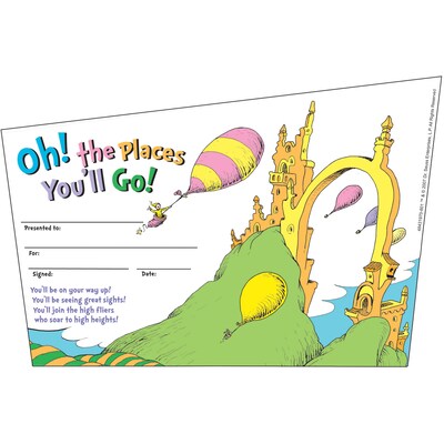 Eureka Dr. Seuss - Oh, The Places... Recognition Awards, 36 ct. (EU-843197)