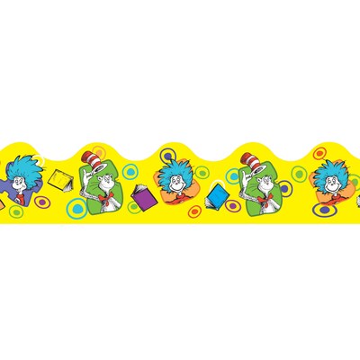 Eureka® Extra Wide Die-Cut Deco Trim, Dr. Seuss, Yellow, PreK - 12th Grade (EU-845242)