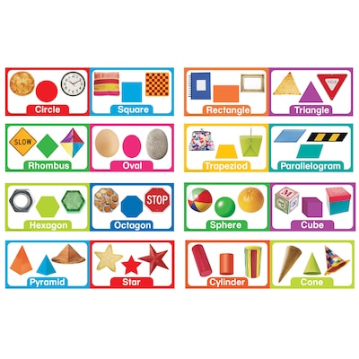 EUREKA® Shapes and Solids Mini Bulletin Board Sets, Pack of 64 pieces (EU-847051)