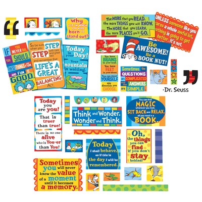 Eureka Dr. Seuss 24" x 17" 35 Quotes Bulletin Board Set  (EU-847151)