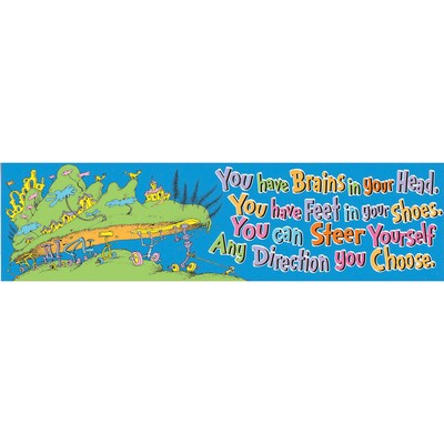 Eureka® Dr. Seuss™ Pre-School to 6th Grade Colorful Classroom Banner, Oh The Places Youll Go (EU-849616)