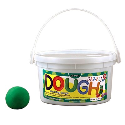 Hygloss Dazzlin Dough, Green, 3 lb. tub (HYG48302)