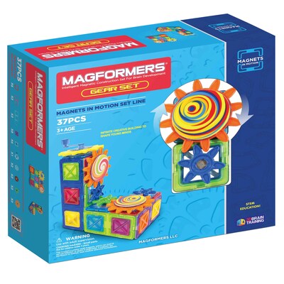 Magformers Magnets in Motion Plastic Gear Set, 37 pieces (MGF63203)