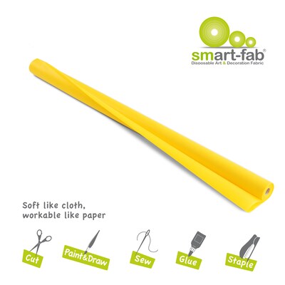 Smart Fab Disposable Art & Decoration Fabric, Yellow, 48" x 40' Roll (SMF1U384804070)