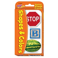 Shapes & Colors Pocket Flash Cards for Grades PreK-1, 56 Pack (T-23007)