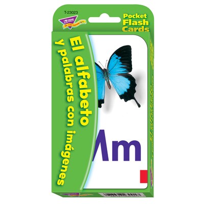 Trend® ESL & ELL Resources, Pocket Flash Cards, Alphabet & Picture Words