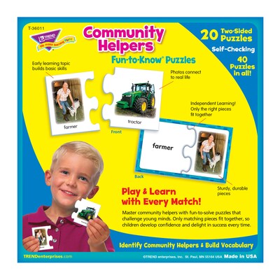 Trend® Fun-To-Know® Early Childhood Puzzles, Community Helpers