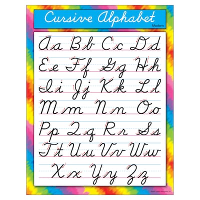 Cursive Alphabet (Modern) Learning Chart | Quill.com