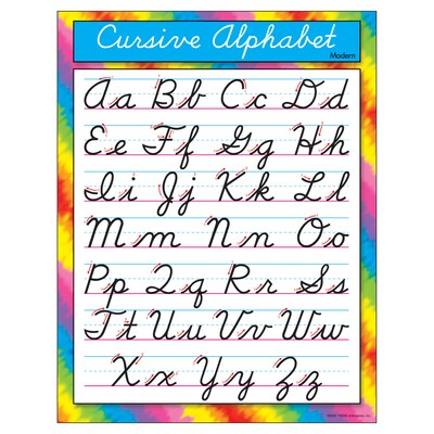 Trend Enterprises Cursive Alphabet Learning Chart (T-38137)