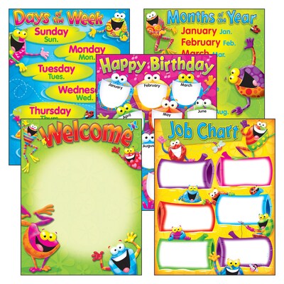 Trend Learning Chart Combo Packs, Classroom Basics (Frog-tastic!)