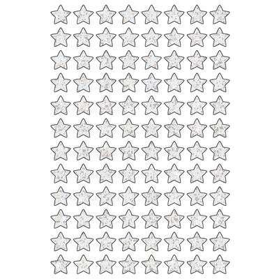 Trend Silver Sparkle Stars superShapes Stickers-Sparkle, 400 CT (T-46404)
