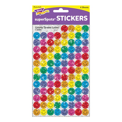 Trend Colorful Smiles superSpots Stickers-Sparkle, 400 CT (T-46505)