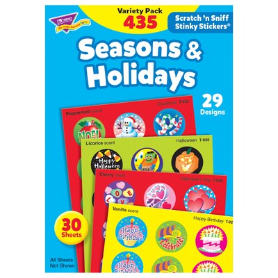 Trend Seasons & Holidays Stinky Stickers Variety Pack, 435 CT (T-580)