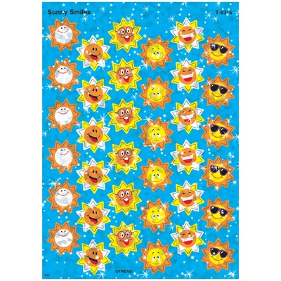 Trend Sunny Smiles Sparkle Stickers, 72 CT (T-6315)