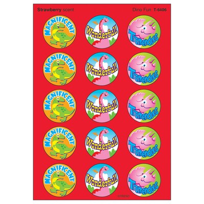 Trend Dino Fun/Strawberry Stinky Stickers, 60 ct. (T-6406)