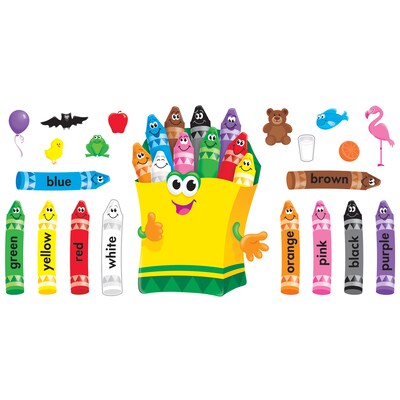 Trend Enterprises Colorful Crayons Bulletin Board Set, 21 pieces (T-8076)