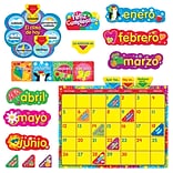 Trend Bulletin Board Set, Wipe-Off Stars n Swirls Calendar (Spanish)