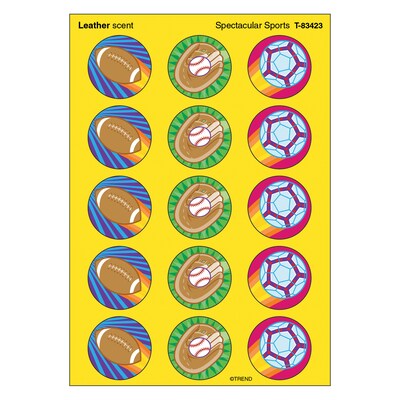 Trend Spectacular Sports - Leather Stinky Stickers Large Round, 60 ct. (T-83423)