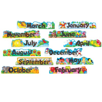 Alpha-Beads 12 Monthly Headers Mini Bulletin Board Set