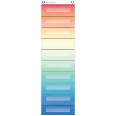 Teacher Created Resources® Watercolor 10 Pocket File Storage Pocket Chart (TCR20842)