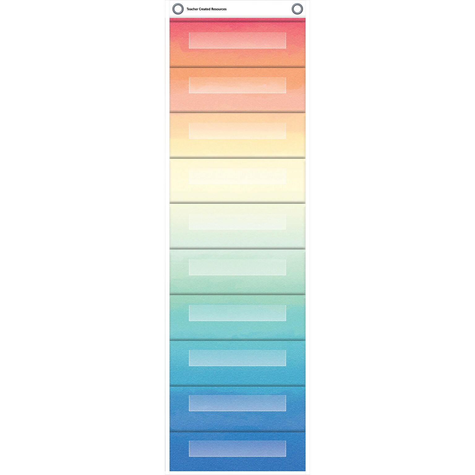 Teacher Created Resources® Watercolor 10 Pocket File Storage Pocket Chart (TCR20842)