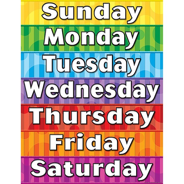 Days of the Week Chart (TCR7608)