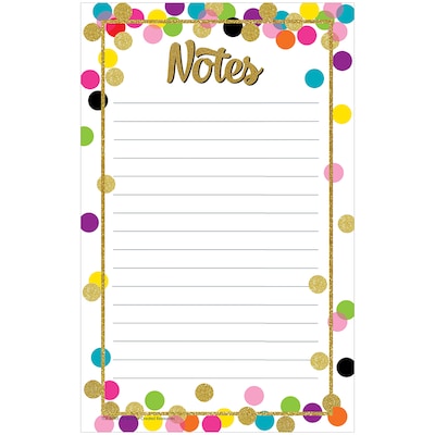 Teacher Created Resources® Confetti Notepad, 5 x 8, 3/pkg (TCR8893)