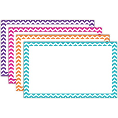 Top Notch Teacher Products® 3 x 5 Blank Border Index Card, Chevron