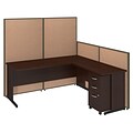 Bush Business Furniture 72W C-Leg L-Desk and 3 Drawer Mobile Pedestal with ProPanels, Harvest Tan (PPC025HT)