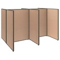 Bush Business Furniture ProPanels 96W x 72D x 66H 4 Person Open Cubicle Configuration, Harvest Tan (PPC004HT)