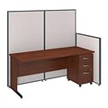 Bush Business Furniture 72W C-Leg Desk and 3 Drawer Mobile Pedestal with ProPanels, Light Gray (PPC022LG)