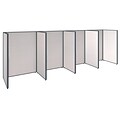 Bush Business Furniture ProPanels 192W x 36D x 66H 4 Person Open Cubicle Configuration, Light Gray (PPC007LG)