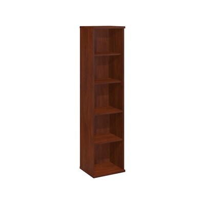 Bush Business Furniture Westfield 18W 5 Shelf Bookcase, Hansen Cherry, Installed (XXXWC24412FA)