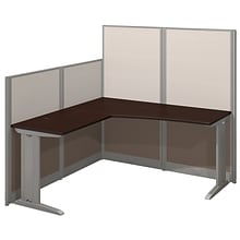 Bush Business Furniture Office in an Hour 65W x 65D L Shaped Cubicle Workstation, Mocha Cherry (WC36