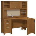 Bush Business Furniture L-Desk & 2-Drawer Mobile Pedestal