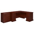kathy ireland® Home by Bush Furniture Bennington L Shaped Desk and Lateral File Cabinet, Harvest Cherry (BNT009CS)