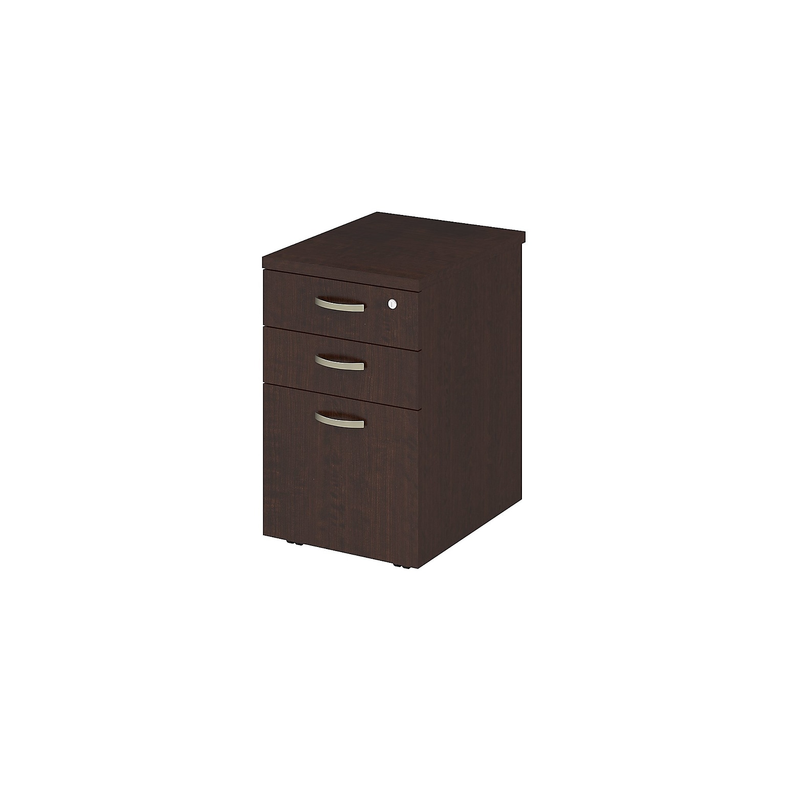 Bush Business Furniture Easy Office 3-Drawer Mobile Vertical File Cabinet, Letter/Legal Size, Mocha Cherry (EOF116MR-03)