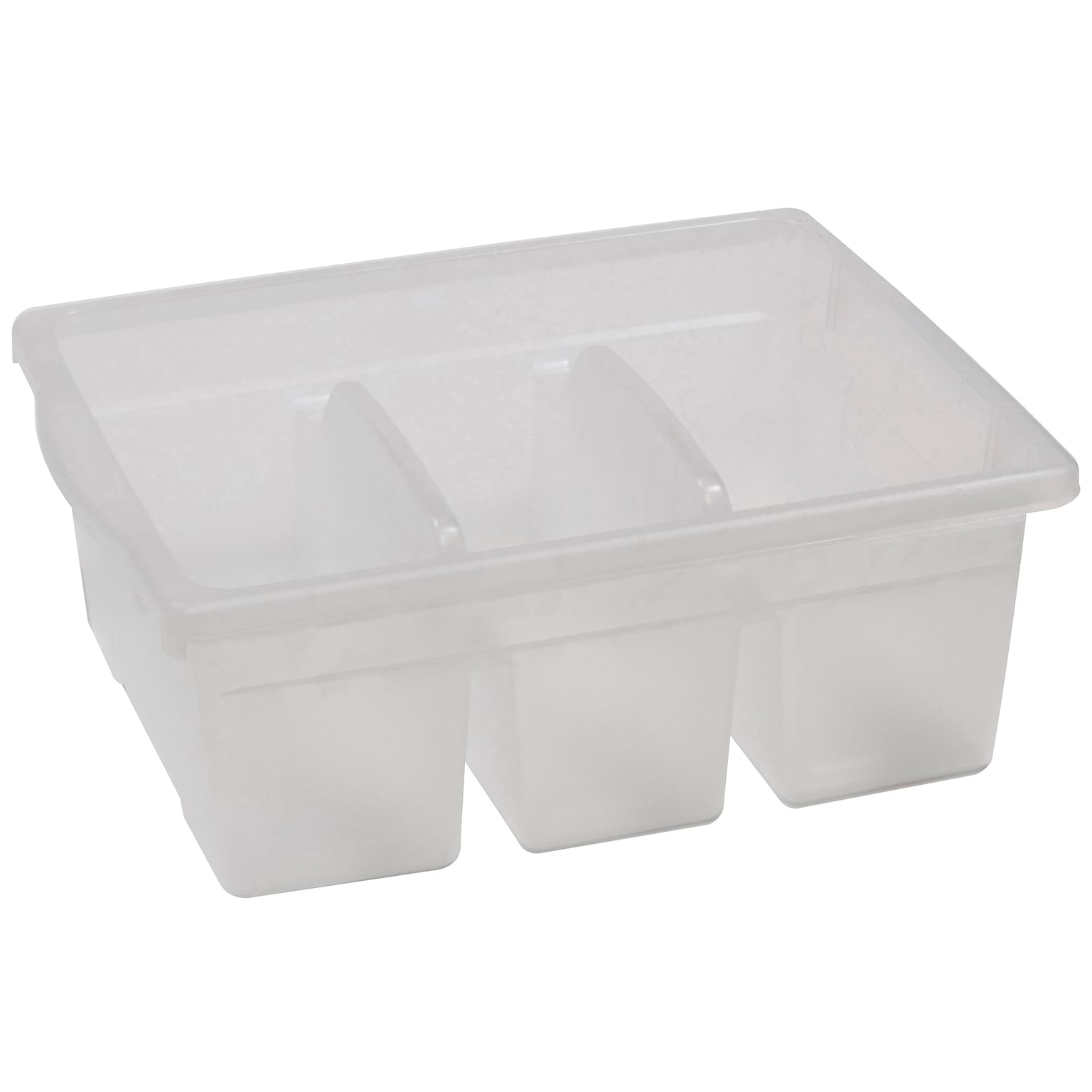 Copernicus Educational Products 15.75H x 12.5W Large Divided Plastic Tubs, Clear (CEPCC4069C)