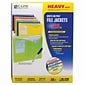 C-Line Write-On Poly File Jackets, 1" Expansion, Full Length Tab, Assorted Colors, Box of 25 (CLI63060)