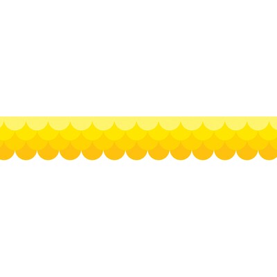 Creative Teaching Press CTP0178 Ombre Poppy Scallops 2.75 x 35 Borders Paint, Yellow