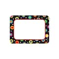 Creative Teaching Press™ Name Tag, Dots On Black, Infant - 12th Grade, 2.5 x 3.5, 36/Pack (CTP4505