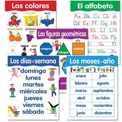 Creative Teaching Press™ Spanish Basic Skills, 5-Chart Pack