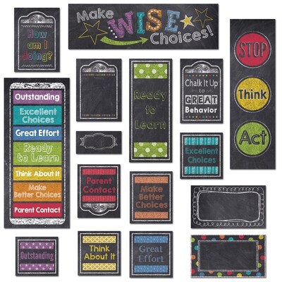 Creative Teaching Press Behavior Clip Chart Mini-Bulletin Board (Chalk), 21/Set (CTP6960)