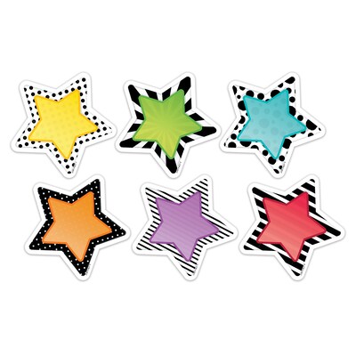 Creative Teaching Press 3 Designer Cut-Outs, Bold & Bright Stars (CTP8091)