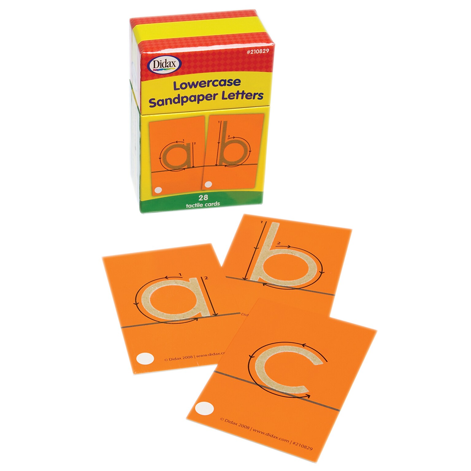 Didax Tactile Sandpaper Lowercase Letters, 28 count (DD-210829)
