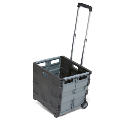MemoryStor® Universal Rolling Organizer Cart, Black/Grey