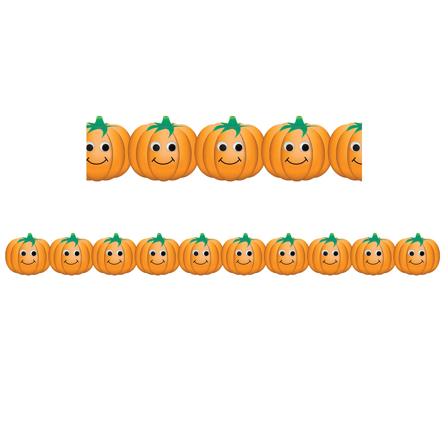 Hygloss 3 x 36 Happy Pumpkins Border, 12 Pack (HYG33642)